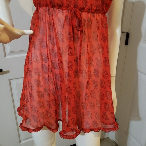 Victoria’s Secret red baby doll slip nightie size medium - Picture 3 of 7